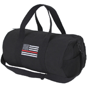Thin Red Line Canvas Shoulder 19 Inch Duffle Bag