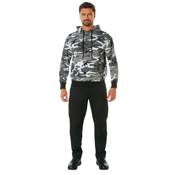 Mens Camo Pullover Hooded Sweatshirt