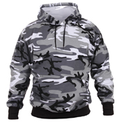 Mens Camo Pullover Hooded Sweatshirt