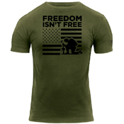 Ultra Force Freedom Isn't Free Polyester US Flag Print T-Shirt