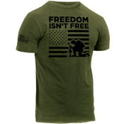 Ultra Force Freedom Isn't Free Polyester US Flag Print T-Shirt