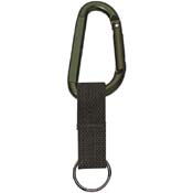 Jumbo 80MM Carabiner With Web Strap Key Ring