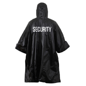 Security Vinyl Poncho - Black