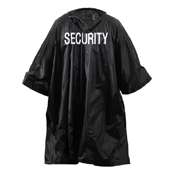Security Vinyl Poncho - Black