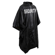 Security Vinyl Poncho - Black