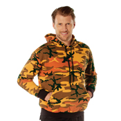 Mens Camo Pullover Hooded Sweatshirt