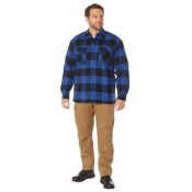 Ultra Force Mens Extra Heavyweight Buffalo Plaid Sherpa-Lined Flannel Shirts