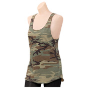 Womens Camo Racerback Tank Top
