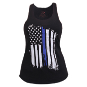 Thin Blue Line Flag Racerback Women Tank Top