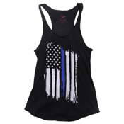 Thin Blue Line Flag Racerback Women Tank Top