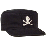 Vintage Military Jolly Roger Fatigue Cap