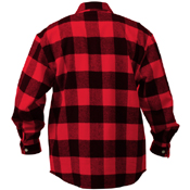 Ultra Force Extra Heavyweight Buffalo Plaid Flannel Shirt - Red Plaid - 5XLarge