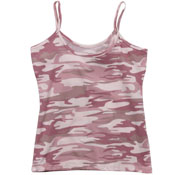 Womens Baby Pink Camo Booty Camp Tank Top