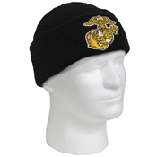 Embroidered Military Globe & Anchor Watch Cap