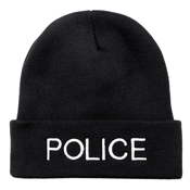 Embroidered Police Watch Cap