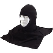 Black Polyester Balaclava With Dickie