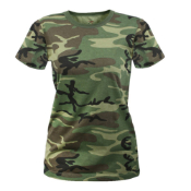 Long Length Camo T-Shirt Womens