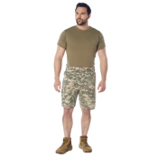 Mens Camo Poly/Cotton BDU Cargo Shorts