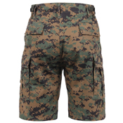 Mens Camo Poly/Cotton BDU Cargo Shorts