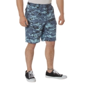 Mens Camo Poly/Cotton BDU Cargo Shorts