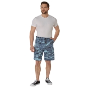 Mens Camo Poly/Cotton BDU Cargo Shorts