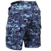 Mens Camo Poly/Cotton BDU Cargo Shorts