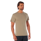 Mens Solid Color Polycotton Military T-Shirt