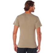 Mens Solid Color Polycotton Military T-Shirt