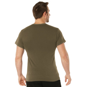 Mens Solid Color Polycotton Military T-Shirt