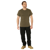 Mens Solid Color Polycotton Military T-Shirt