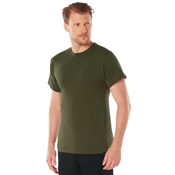 Mens Solid Color Polycotton Military T-Shirt