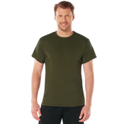 Mens Solid Color Polycotton Military T-Shirt