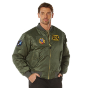 Ultra Force Mens MA-1 Flight Jacket with Patches