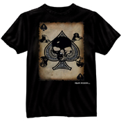 Mens Black Ink Death Card T-Shirt