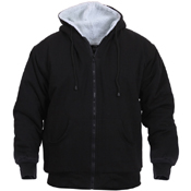 Mens Heavyweight Sherpa Lined Zippered Sweatshirt