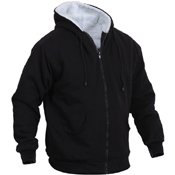 Mens Heavyweight Sherpa Lined Zippered Sweatshirt
