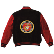 Mens MA-1 Suede Red Marines Flight Jacket