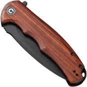 Unleash the Civivi Praxis Flipper Knife, showcasing a wooden handle, now at Gorillasurplus.com. Elevate your EDC with style and reliability in every cut.