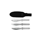 6.5 Inch 3 Piece Set Silver Wing Throwing Knife