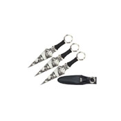 Set Of 3 Zombie Skull Throwing Knife