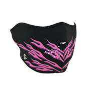 Neoprene Pink Flames 12 Face Mask