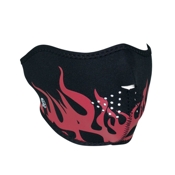 Neoprene Half Face Mask Red Flames