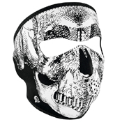 Zan Headgear Neoprene Skull Full Face Mask - Black and White