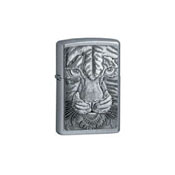 Zippo Tiger Emblem Street Chrome Lighter
