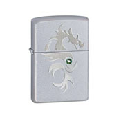 Zippo BL Dragon Satin Chrome Lighter