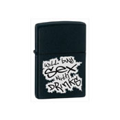 Zippo Black Matte Saying Lighter