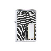 Zippo Zebra Print High Polish Chrome Lighter