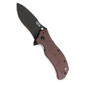 Zero Tolerance Assisted S30V Plain Blade Brown Aluminum Handles Folding Knife